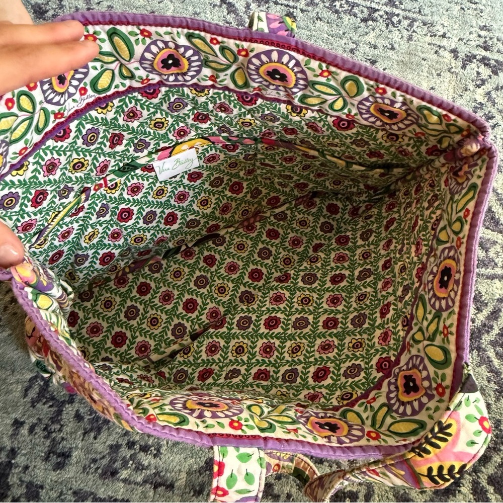 Vera Bradley Vibrat Floral Viva La Vera Hipster Boho Medium Tote Bag 11.5” x 17” - Picture 5 of 7